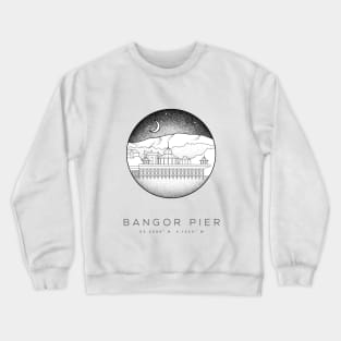 Bangor Pier Dotwork, Snowdonia North Wales Crewneck Sweatshirt